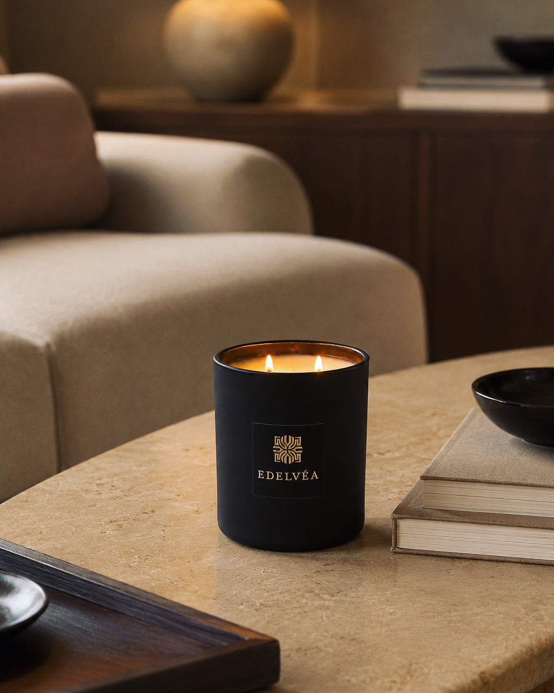 BLACK VANILLA & OUD SCENTED CANDLE