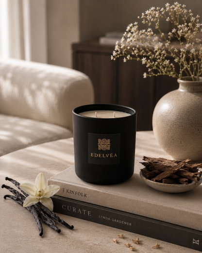 BLACK VANILLA & OUD SCENTED CANDLE